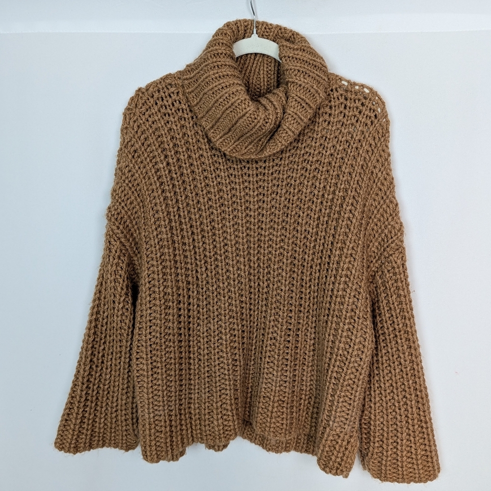ZARA Blogger Favorite S Wool Mohair Turtleneck Sweater Oversized Chunky Knit Top - Picture 6 of 14